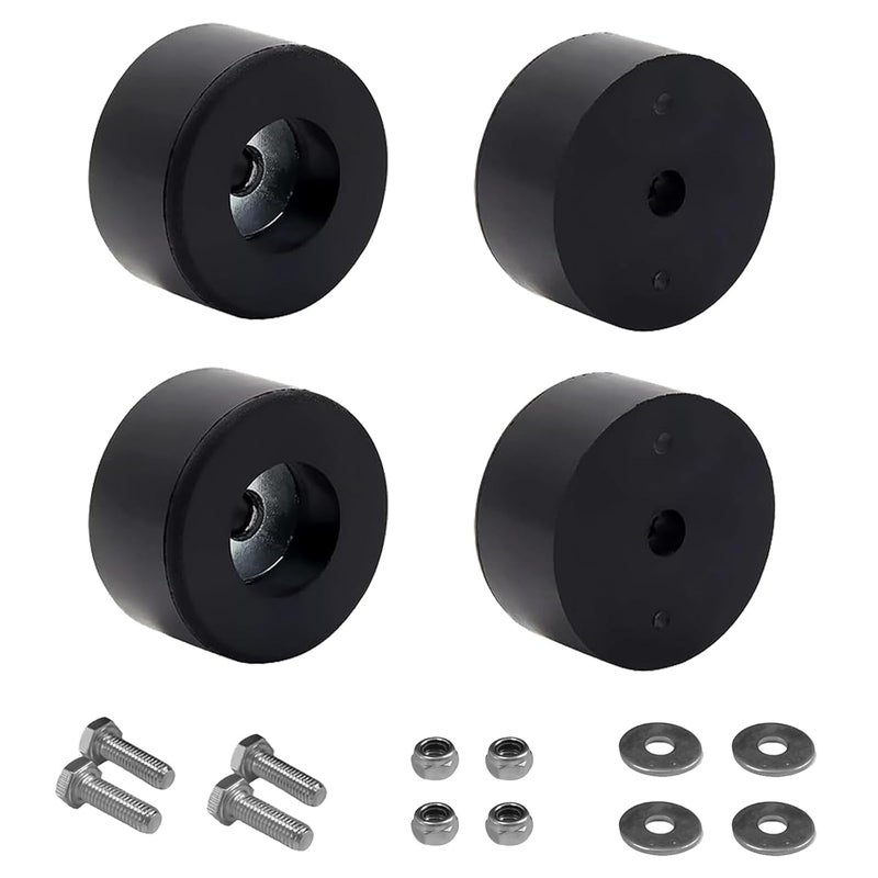 HAVANSIDY 4-Pack Heavy Duty Anti Vibration Rubber Foot for Generators, Pressure Washers, Compressors, Air Compressors, Trailers, Generator Rubber Foot Pads, Thick 1 x 2.5 Inch - Image 1